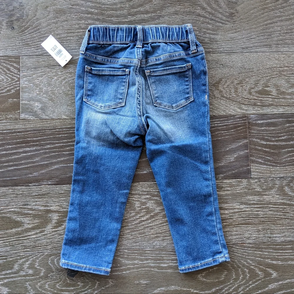NWT Gap Toddler Girls Dark Wash Pull On Skinny Jeans Size 2